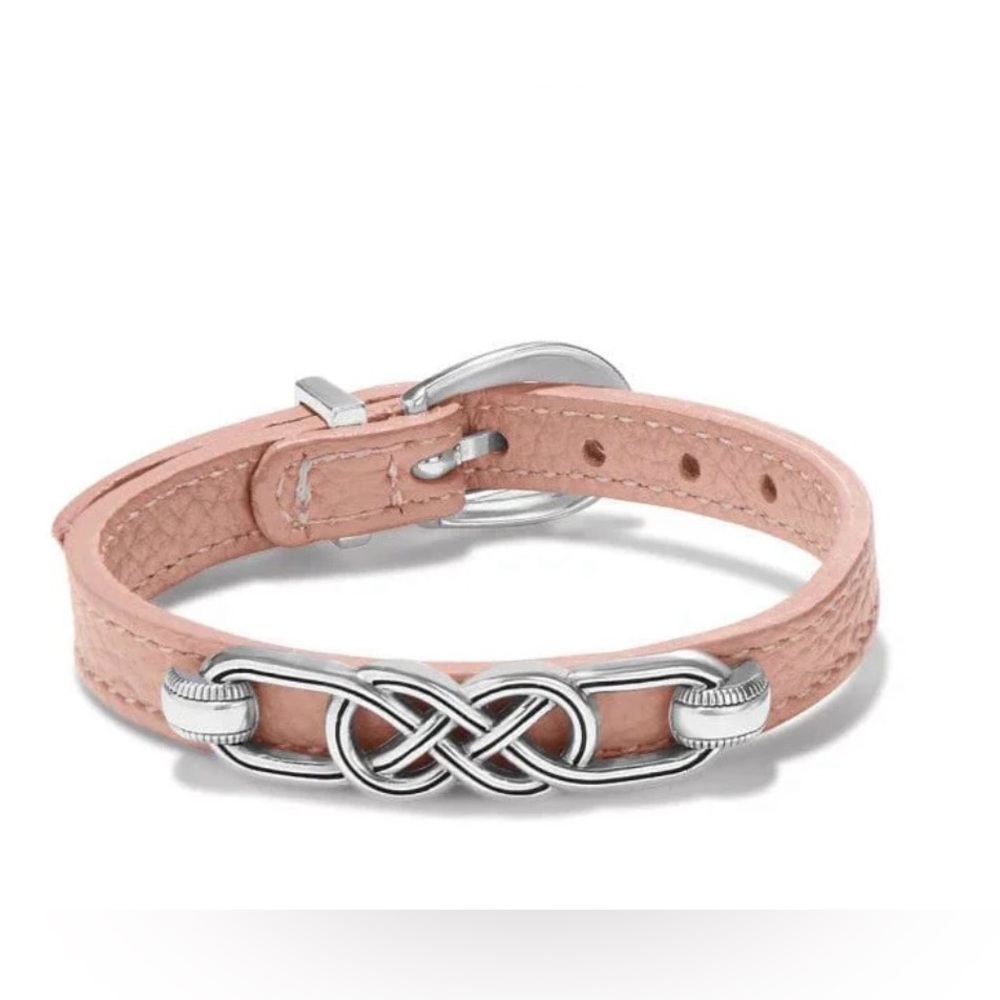 Brighton Interlock Braid Leather Bracelet Pink Sand JF011B
